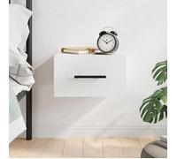 vidaXL Table de chevet murale - Blanc