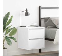 vidaXL Table de chevet murale blanc 38x34x40 cm, table de chevet, armoire de lit, table d'appoint de chambre, table de nuit, 861247