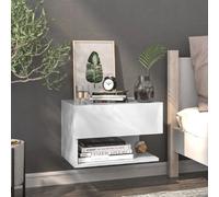 vidaXL Table de Chevet Murale Blanche