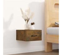 vidaXL Table de chevet murale Chêne fumé 35x35x20 cm 817579 chêne G