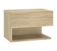 vidaXL Table de Chevet Murale Chêne Sonoma