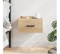 vidaXL Table de chevet murale chêne sonoma 35x35x20 cm 829826