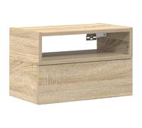 vidaXL Table de Chevet Murale chêne Sonoma 45x26x28,5 cm, Armoire de Chevet Flottante, Armoire de Chevet Suspendue, unité de Chevet Murale