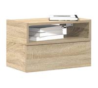 vidaXL Table de chevet murale flottante chêne Sonoma 45x26x28,5 cm