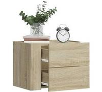vidaXL Table de chevet murale – Chêne sonoma 45x30x35 cm