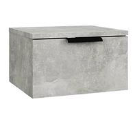 vidaXL Table de Chevet Murale Gris béton 34x30x20 cm
