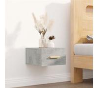 vidaXL Table de chevet murale Gris béton 35x35x20 cm