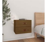 Table de chevet murale Marron miel 50x36x40 cm820982