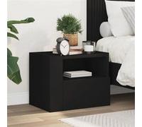 vidaXL Table de chevet murale 848313 45x30x35 cm Noir