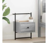 VIDAXL Table de Chevet Murale Sonoma Gris