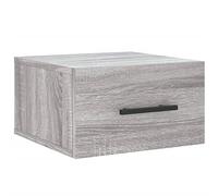 vidaXL Table de Chevet Murale, Armoire de Nuit Suspendue avec Rangement, Table de Nuit Flottante, Décoration de Chambre, Moderne, Sonoma Gris Bois d'Ingénierie