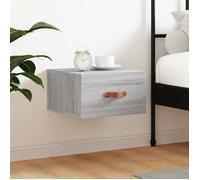 vidaXL Table de Chevet Murale, Armoire de Nuit Suspendue avec Rangement, Table de Nuit Flottante, Décoration de Chambre, Moderne, Sonoma Gris Bois d'Ingénierie sonoma gris G
