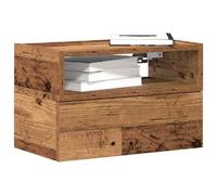 VidaXL Table de chevet murale - Vieux bois