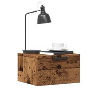 vidaXL Table de chevet murale vieux bois 34x30x20 cm 856979