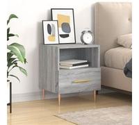 VIDAXL - Table de chevet sonoma gris