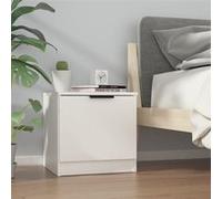 vidaXL Table de Chevet Table de Nuit Armoire de Chevet Armoire de Lit avec Rangement Meuble de Chambre à Coucher Intérieur Blanc 40x39x40 cm Blanc G