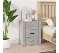 vidaXL Table de Chevet Table de Nuit Armoire de Chevet Armoire de Lit Meuble de Chambre à Coucher Gris Béton 50x36x60 cm Bois d'Ingénierie Gris G