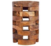 vidaXL Table de Chevet Table de Nuit Armoire de Lit Tabouret Table Basse Table d'Appoint Salon Chambre Intérieur 30x30x45 cm Bois de Teck Massif