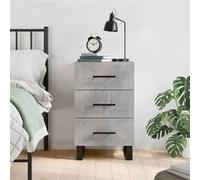 vidaXL Table de Chevet, Table de Nuit avec Tiroir, Armoire de Chevet, Meuble de Rangement Salon Chambre à Coucher, Moderne, Gris Béton Bois d'Ingénierie Gris G