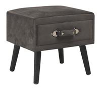 vidaXL Table de Chevet Table de Nuit Commode Table d’Appoint Bout de Canapé Table Basse Chambre à Coucher Salon Salle de Séjour Gris Velours