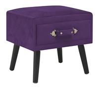 vidaXL Table de chevet / table de nuit 40x35x40 cm Velours Violet foncé