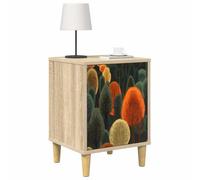 vidaXL Table de Chevet ZAANDAM 2 pc Chêne Sonoma 36 x 33 x 50 cm, Mobilier de Chambre Moderne, Table de Nuit rectangulaire avec Rangement, Cabinet Compact en chêne Sonoma