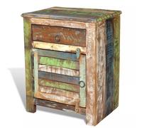Vidaxl Table De Coin Avec 1 Tiroir Et 1 Porte Bois De Récupération
