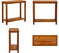 vidaXL Table de console de jardin 80x35x75 cm Bois massif Acacia - Table de console de jardin - Tables de jardin - Tables en bois
