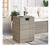 vidaXL Table de cachette pour réservoir de propane Gris 40x40x60 cm Poly rotin