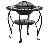 vidaXL Table de Foyer mosaïque Noir et Blanc 68 cm Céramique