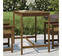 vidaXL Table de jardin 121x82,5x110 cm - Marron miel