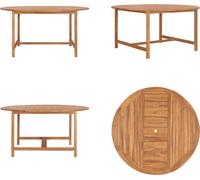 vidaXL Table de jardin 150 x 76 cm Teck massif - Table de salle à manger - Tables de salle à manger