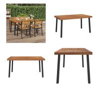 vidaXL Table de jardin 150 x 90 x 75 cm en bois massif d'acacia - Table de jardin - Tables de jardin - Table d'extérieur - Table de terrasse