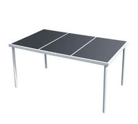 vidaXL Table de jardin 150 x 90 x 74 cm – Acier noir