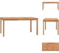 vidaXL Table de jardin 160x80x77 cm teck massif - Tables de jardin