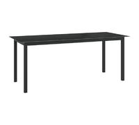 vidaXL Table de jardin 190x90x74 cm - Noir