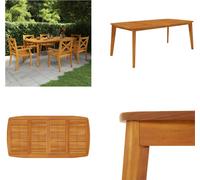 vidaXL Table de jardin 200x100x75 cm Bois massif Acacia - Table de jardin - Tables de jardin - Outdoor Table - Table extérieure