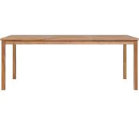 vidaXL Table de jardin en teck massif 200x100x77 cm