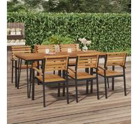 vidaXL Table de jardin 200x90x75 bois acacia