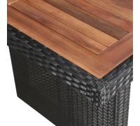 vidaXL Table de jardin 240x90x74 cm Poly rotin et bois massif acacia