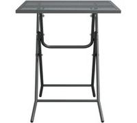 vidaXL Table de jardin 60x60x72 cm métal déployé anthracite