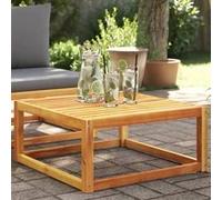 vidaXL Table de jardin 65 x 65 x 29 cm bois massif acacia Marron G