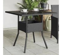 vidaXL Table de jardin 80x80x75 cm - Noir