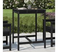 vidaXL Table de jardin 82,5x82,5x110 cm - Bois Massif de Pin - Noir