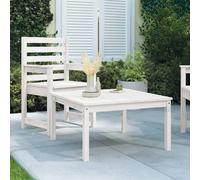 vidaXL Table de jardin 82,5x82,5x45 cm - Blanc