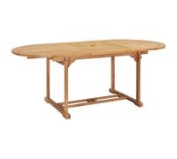 Table de jardin extensible 150 200x100x75 cm Teck solide G