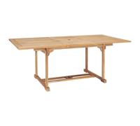 vidaXL Table de jardin à rallonges 150-200x100x75 cm en teck massif