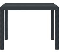 vidaXL Table de jardin anthracite 100 x 100 x 73 cm Poly-Rattan