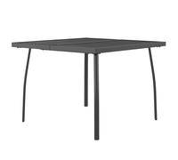 vidaXL Table de jardin anthracite 100x100x72 cm Grille en acier