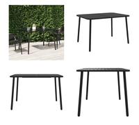 vidaXL Table de jardin Anthracite 110x80x71 cm Acier - Table de jardin - Tables de jardin - Table extérieure - Table de terrasse